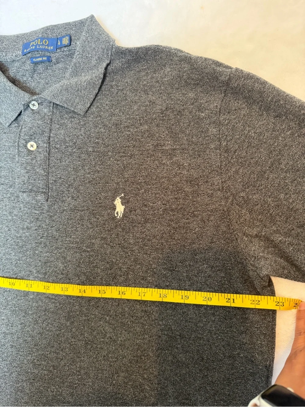 Polo by Ralph Lauren Men’s Size L Heather Charcoal Polo Shirt